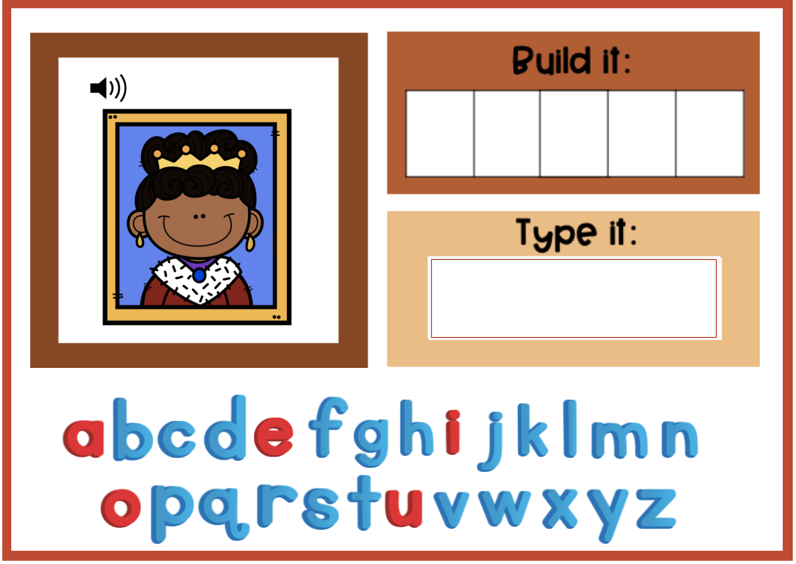 image showing a spelling Boom Card