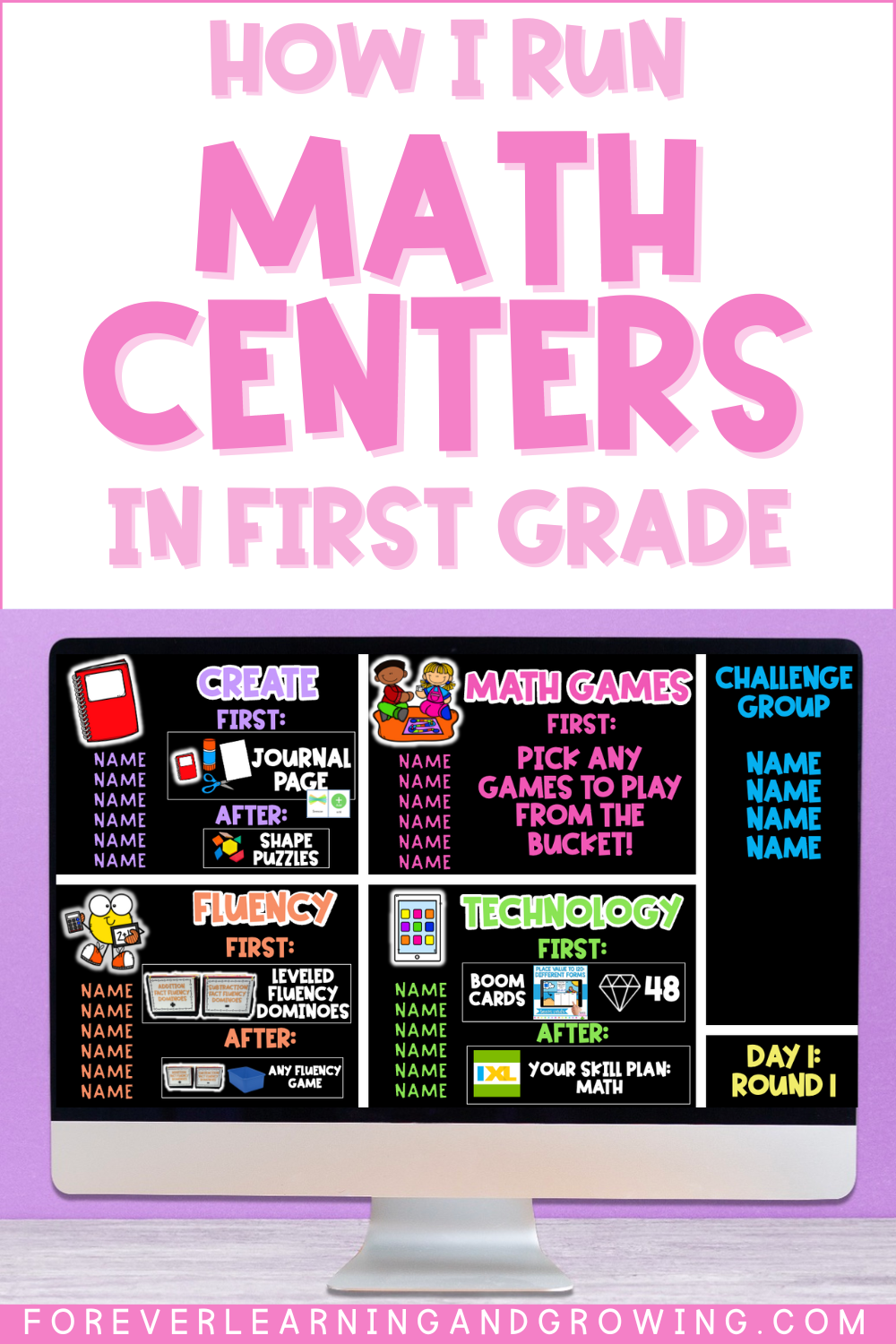 How I Run Math Centers in My First Grade Classroom