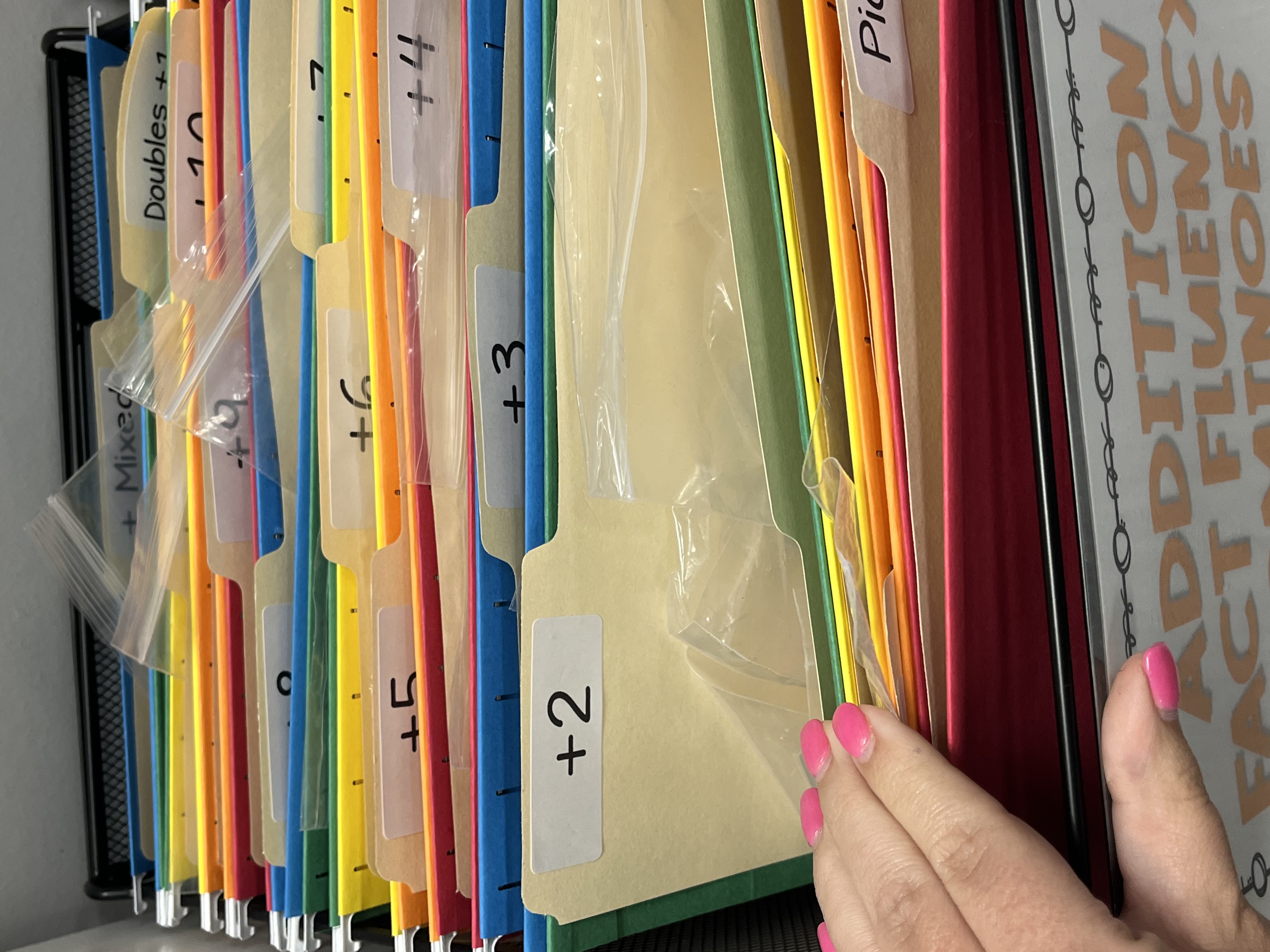 fact fluency folder organization 