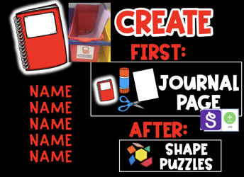 close up of create section of math centers powerpoint