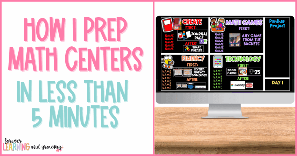 how I prep math centers in less than 5 minutes