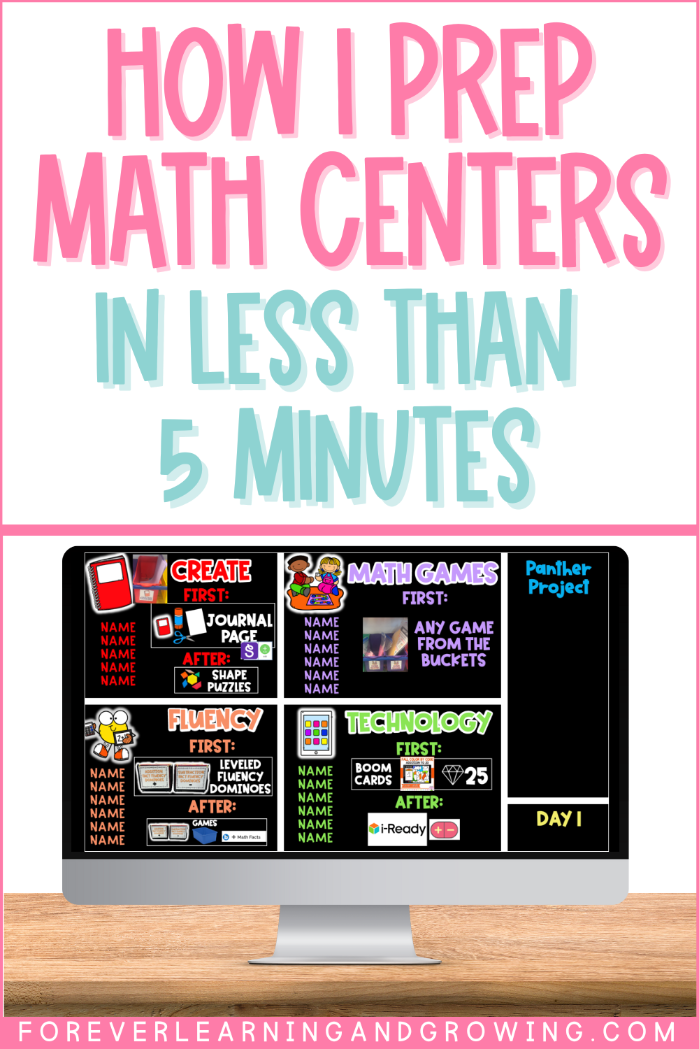 how I prep math centers in less than 5 minutes