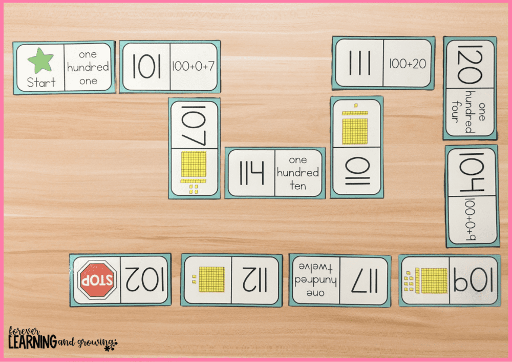 place value dominoes 