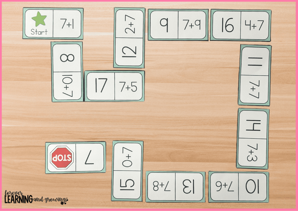 fact fluency dominoes 